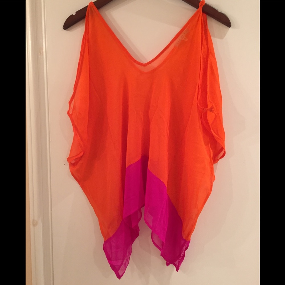 Red Haute Sheer Top